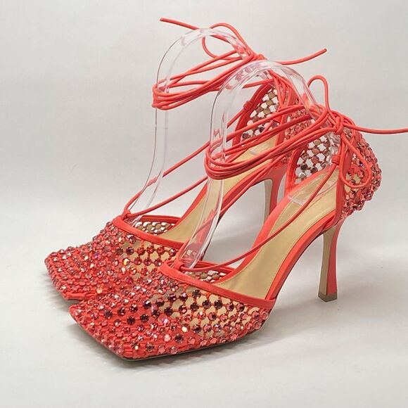 Bottega Veneta Stretch Embellished Ankle Strap High Heel Pumps size 39.5 - Picture 3 of 13